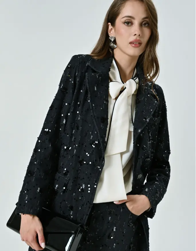 Rinascimento - Veste denim paillette - 269,90€