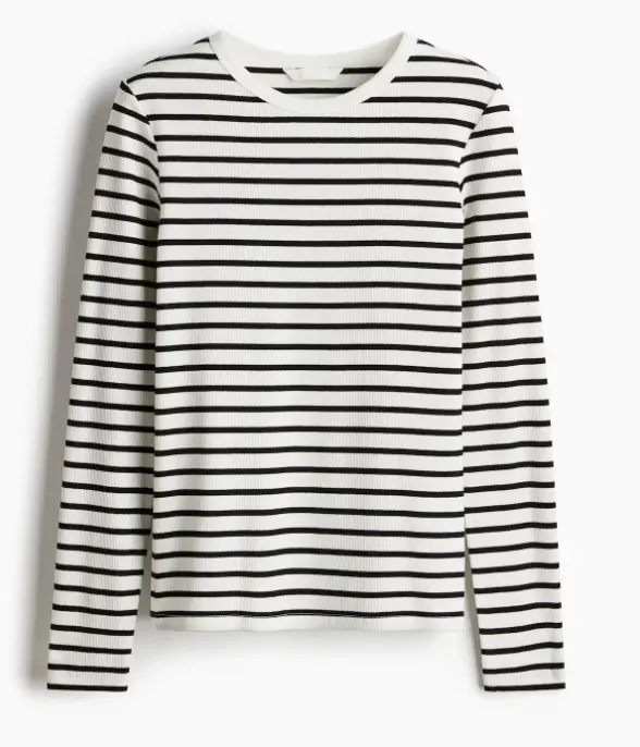 H&M - Marinière côtelée - 9,99€