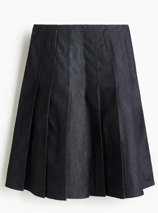 H&M - Jupe en jean plissée