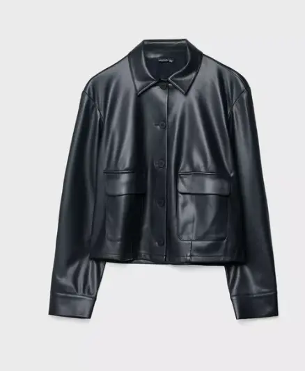 Stradivarius - Chemise similicuir - 29,99€