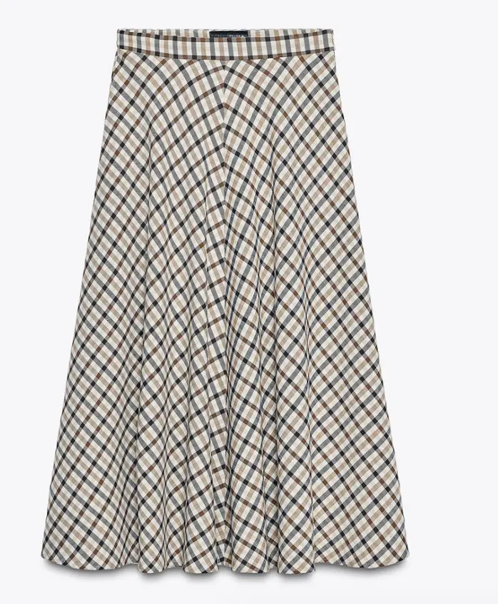 Zara - Jupe à carreaux - 89,95€