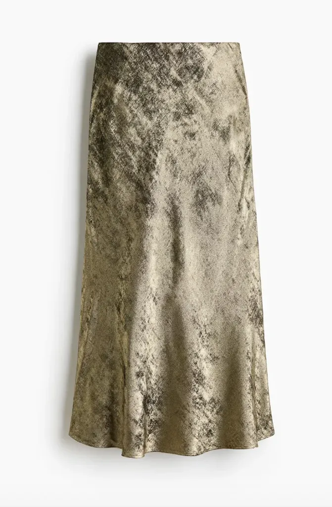 H&M - Jupe dorée - 27,99€