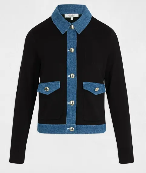 Morgan - Gilet jean - 65€