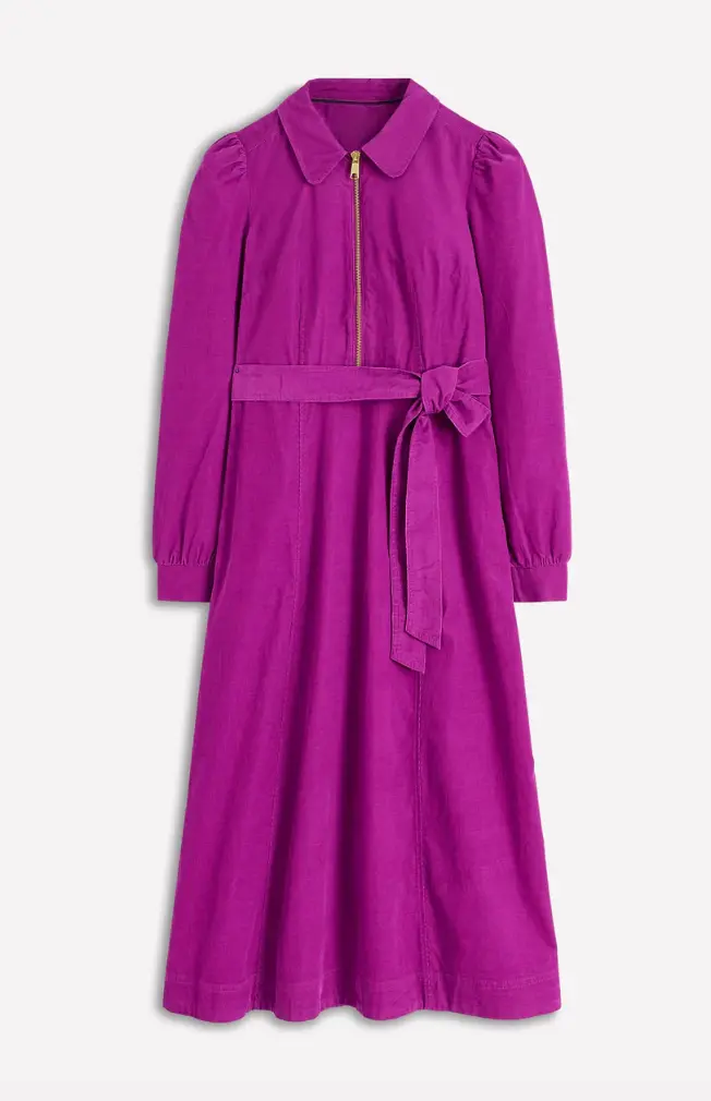 BODEN - Robe en velours rose - 190€