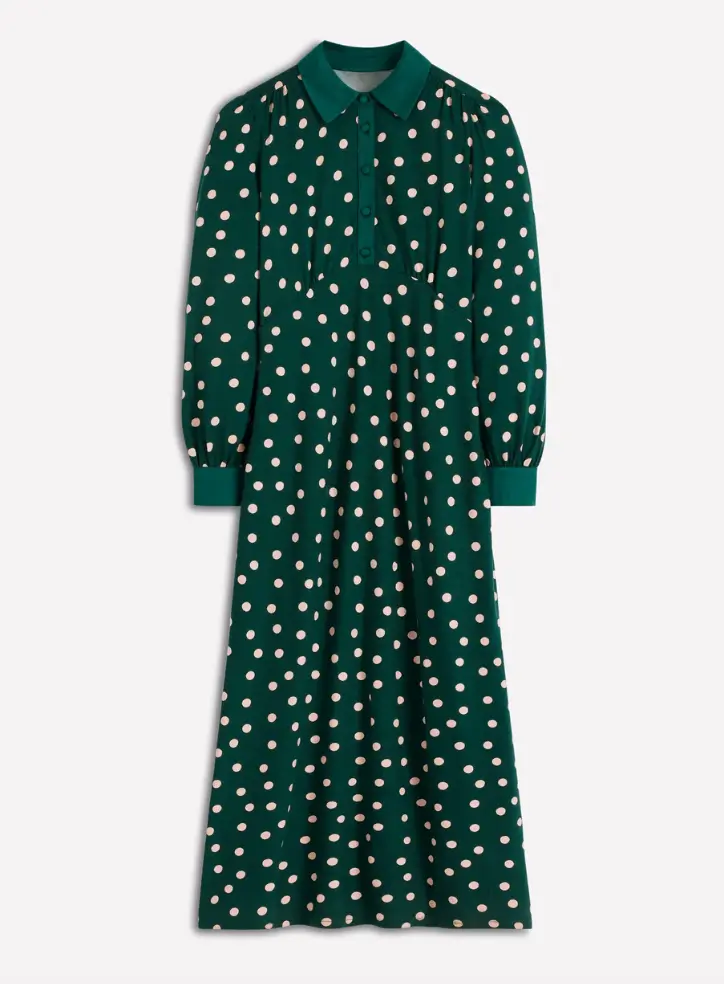 BODEN - Robe chemise à pois - 140€