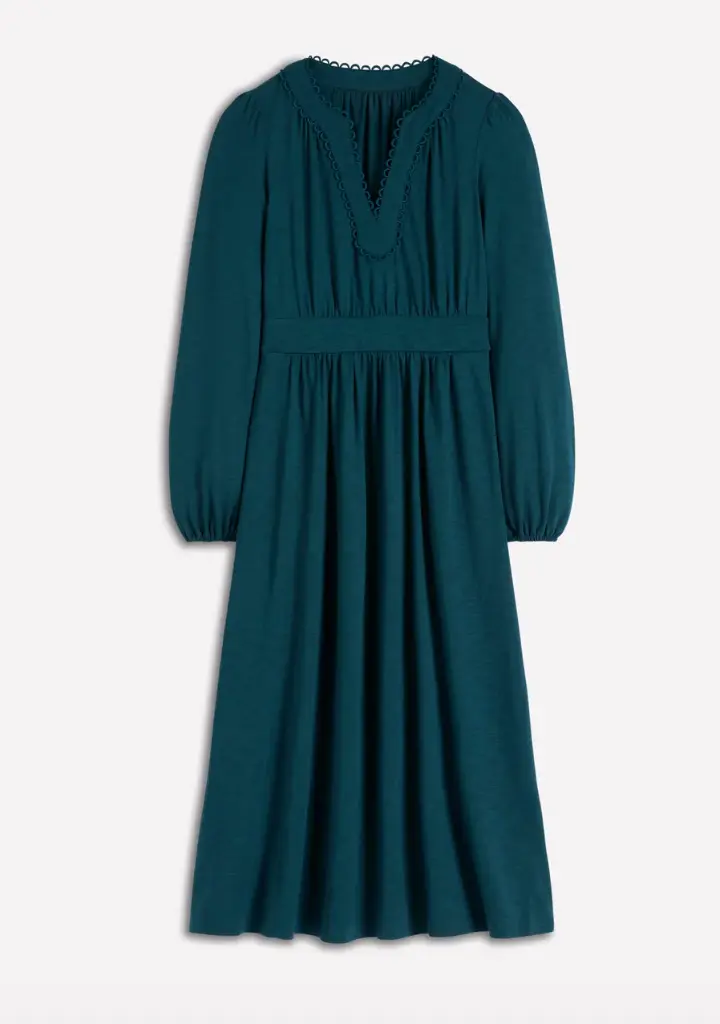 BODEN - Robe midi bleue canard - 120€