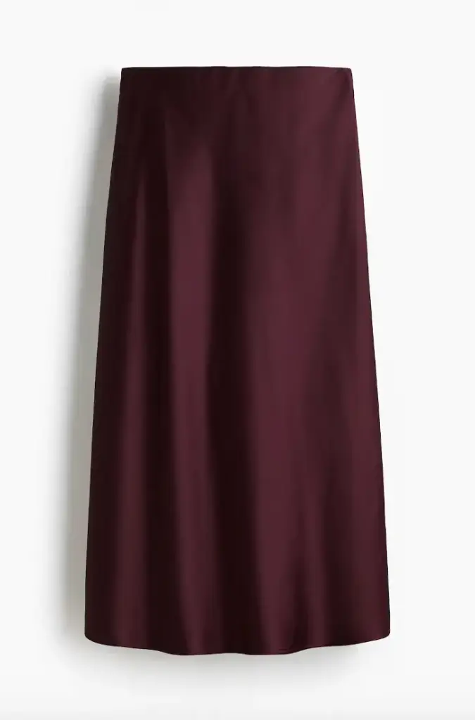 H&M - Jupe bordeaux - 19,99 €